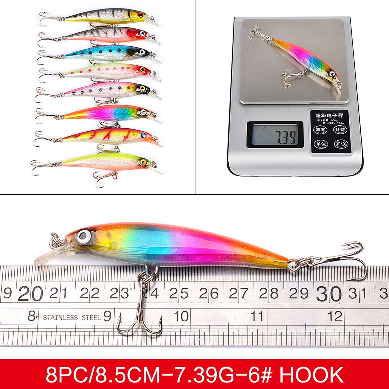 Cranbait Fishing Lures Set Artificial Hard Bait Bionic Fishing Lure Minnow Bait Swimbait Crankbait Lures