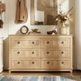 thumbnail image 4 of Joaxswe 6 Drawer Dresser Farmhouse Brown Soft Close Drawers 54 Inch Wide, 4 of 8