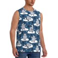 thumbnail image 2 of Bingfone Snow Penguin Pattern Men's Tank Tops Workout Sleeveless Tee Shirts Running Beach Tanks for Men-Medium, 2 of 7
