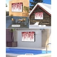 thumbnail image 2 of Outdoor TV Cover 60 to 65 Inch Weatherproof, Red Christmas Eucalyptus Leaf Waterproof TV Screen Protector for Outside Decor with Zipper and Pocket 58"L x 37"H , Botanical Winter Floral White, 2 of 7