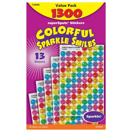 UPC: 0078628469097 | Trend TEPT46909 SuperSpots Variety Pack Stickers 1300 / Pack Assorted