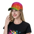 thumbnail image 6 of Kdxio Unisex Colorful Glitter Pattern Baseball Cap Unisex Washed Classic Adjustable Hat, 6 of 7