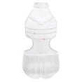 thumbnail image 4 of Jhaoyu Robe de Danse Latine pour Filles avec Strass, Franges, Justaucorps Sans Dos, Blanc 6, 4 of 7