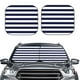 thumbnail image 2 of Balery Navy Blue And White Stripes Parasol para parabrisas de coche de 2 piezas | Parasol plegable para parabrisas delantero de coche para la mayoría de sedanes-Medium, 2 of 5