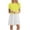 Yellow, variant on Womens Summer Dresses Sevevn Women's Casual Color-Blocking Printed Short-Sleeved Round-Neck Dress
