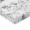 thumbnail image 2 of Ambesonne Romantic Fitted Sheet, Bride Party Flowers, Queen Size, Black and White, 2 of 3