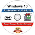 thumbnail image 1 of Windows 10 Professionnel Réparation, Récupérer, Restaurer et Réinstaller 32/64 Bit DVD Plus le Pack de Pilotes, 1 of 2