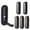 Black, variant on Pack of 6 Foldable Alloy Metal Wall Hook for Door Back Space Saving Concealed Coat Hook Organizers
