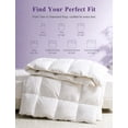 thumbnail image 4 of KUSNUG Quill-Free Oversized Queen Duvet Insert - Goose Feather Down Fiber Comforter with Organic Cotton Cover, Soft Fluffy All-Season Bed Comforter, 4 of 9