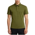 thumbnail image 4 of Yaoyar Mens Ultra Soft Bamboo Viscose Polo Lightweight Cooling Short Sleeve Casual Collared Golf Shirt, 4 of 5
