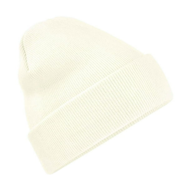 Beechfield - Gorro con vuelta original para adultos (Blanco Suave)