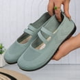 thumbnail image 6 of KIJBLAE Women's Plus Size Knit Mesh Low Cut Casual Flats, Breathable Lightweight Slip On Summer Flat Shoes Green 41, 6 of 9