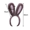 thumbnail image 2 of Diadema de orejas de conejo - Orejas de conejo de Pascua de peluche - Accesorios de disfraz de conejo para niños y adultos MFZFUKR CPB-SSW2030-4, 2 of 5