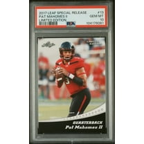 Graded 2017 Leaf Draft Patrick Mahomes II #13 Special Release Limited Edition Rookie RC Football Card PSA 10 Gem Mint