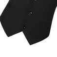 thumbnail image 4 of Hanerdun Men Male Suit Vest Business Formal Dress Wedding Waistcoat Black M, 4 of 5
