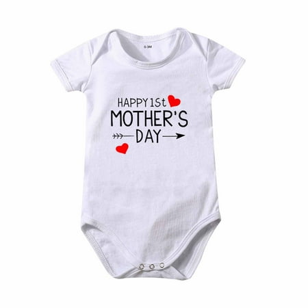 

Miluxas Clearance Summer Unisex Baby Cotton Short Sleeve Bodysuits White 3-6 Months