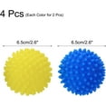 thumbnail image 2 of uxcell 4pcs Reusable Laundry Dryer Balls Vinyl Drying Balls for Reduce Wrinkles Static Fabric Softener Reduce Drying Time Save on Energy, Blue and Yellow, 2 of 5
