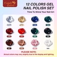 thumbnail image 3 of Candy Lover Gel Nail Polish Kit, 12 Colors Warm Christmas Nail Gel Kit with Greeting Card & 72W UV Nail Lamp, Salon Quality Long-lasting Gel Polish Set, Gift for Girl Women DIY Manicure, 3 of 13