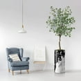 thumbnail image 2 of Artificial Tree in Contemporary Granite Effect Planter, Fake Eucalyptus Silk Tree for Indoor and Outdoor Home Decoration - 66" Overall Tall (Plant Pot Plus Tree), 2 of 5