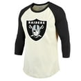 thumbnail image 2 of Men's Majestic Threads Davante Adams Cream/Black Las Vegas Raiders Vintage Player Name & Number 3/4-Sleeve Fitted, 2 of 3