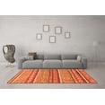 thumbnail image 3 of Ahgly Company Indoor Rectangle Abstract Orange Modern Area Rugs, 4' x 6', 3 of 4