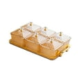 thumbnail image 3 of deevoka Divided Serving Dishes Nordic Dried Fruit Plate for Chocolate Cookies Fruits amber, 3 of 9