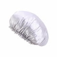 thumbnail image 1 of Bonnet Rond en Dentelle Imitation Soie Bonnet de Sommeil Bonnet de Chimiothérapie Bonnet de Beauté et de Coiffure Très Grand Réversible Ajustable Bonnet en Satin Sommeil Cheveux Bouclés Naturels, 1 of 6