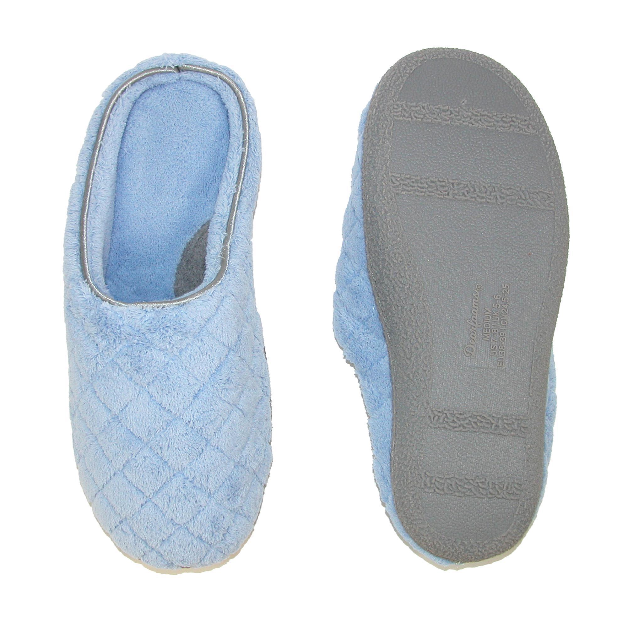 dearfoams quilted terry clog slippers