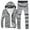 Z-Grey, variant on Track Suits for Men Set Mens Long Sleeve Sweatshirts 2 Piece Outfits Tracksuits Striped Patchwork Hoodies and Sweatpants Sets Red,L