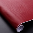 thumbnail image 3 of Ferencaa 3D Carbon Fiber Wrap Roll DIY Sticker for Car Auto Vehicle Decor 30x127cm (Red), 3 of 9