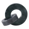 thumbnail image 6 of Home Decor and Bathroom Decor Marble Double Ring - Modern Shelf Sculpture and Office Accents for Room Styling - Coffee Table Ornaments and Living Room Decor Statues Design - 6", Green & Black, 6 of 11
