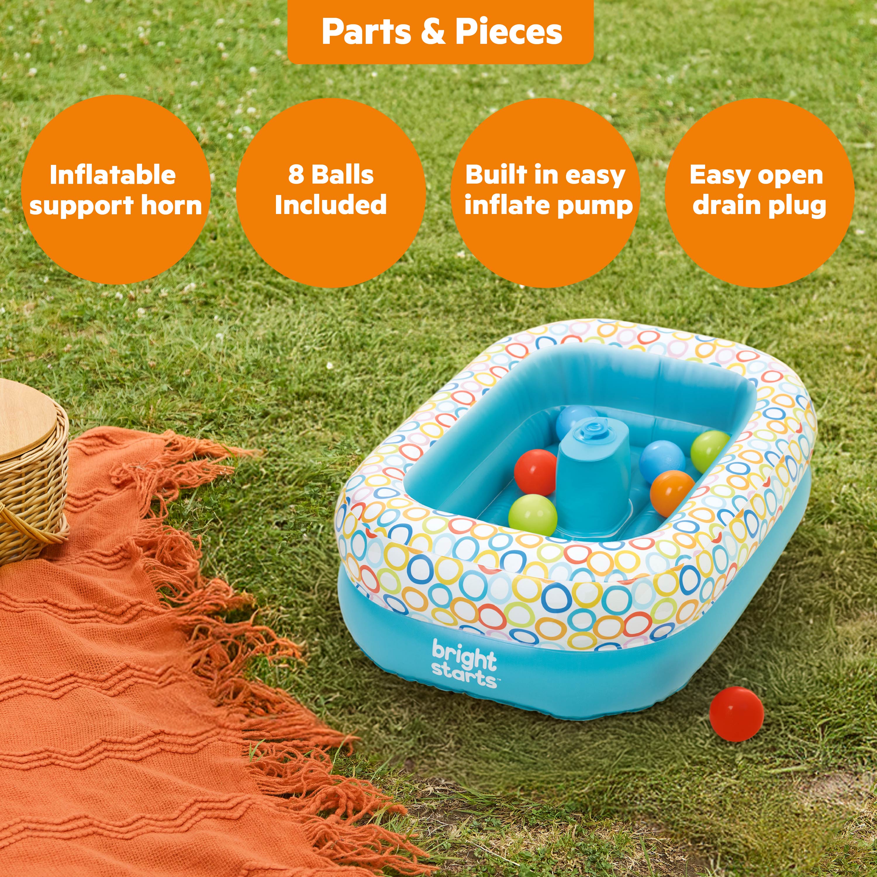 Bright Starts Bathe & Giggle 2-in-1 Inflatable Tub and Ball Pit photo 4