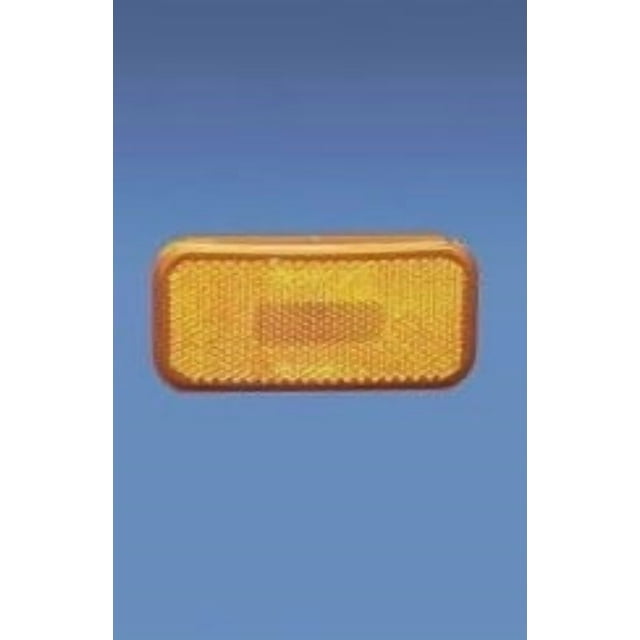Creative Clearance Light 003-59 Command; Incandescent; Rectangular; Amber Lens; White Housing; With Class A Reflex; 12 Volt