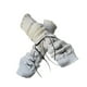 thumbnail image 5 of Calentadores de brazos tejidos, mitones de punto de invierno, calentadores de muñecas estilo japonés cinta negra blanca, 5 of 9