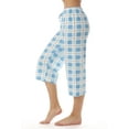 thumbnail image 2 of Just Love 100% Cotton Women Pajama Capri Pants Sleepwear (Blue, Large), 2 of 3