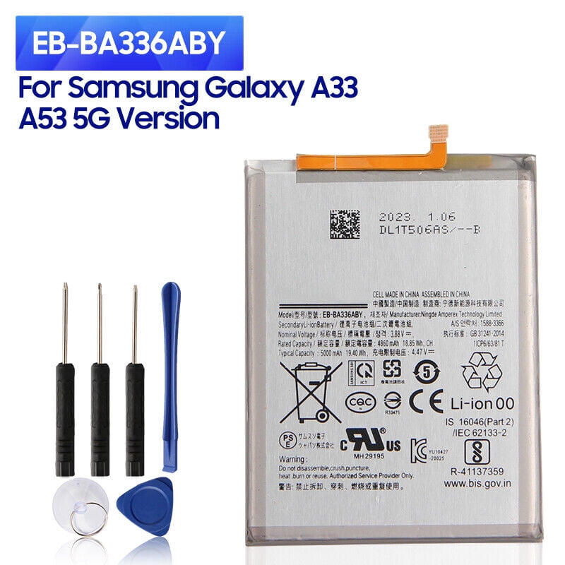 Replacement Battery with Tools for Samsung Galaxy A53 5G A536