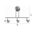 thumbnail image 5 of Benjara BM223060 3 Light 120V Metal Track Light Fixture with Round Shade, Silver, 5 of 5