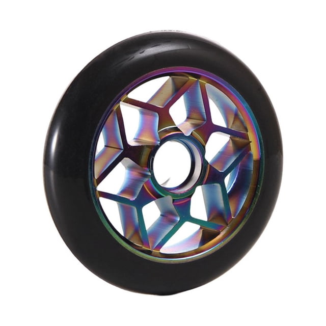 Mosiee Roues de Trottinette Acrobatique 110Mm Alliage d'Aluminium Haute Élasticité Moyeu de Roue avec Roulements pour Accessoires de Roues de Trottinette Professionnels