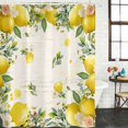thumbnail image 3 of Vintage Lemon Waterproof Fabric Shower Curtain,Summer Fruit Rustic Botanical Floral Waterproof Fabric Shower Curtain for Bathroom Curtains Bathtubs Hotel Shower Curtains with 12 Hooks Stall 54x78in, 3 of 8