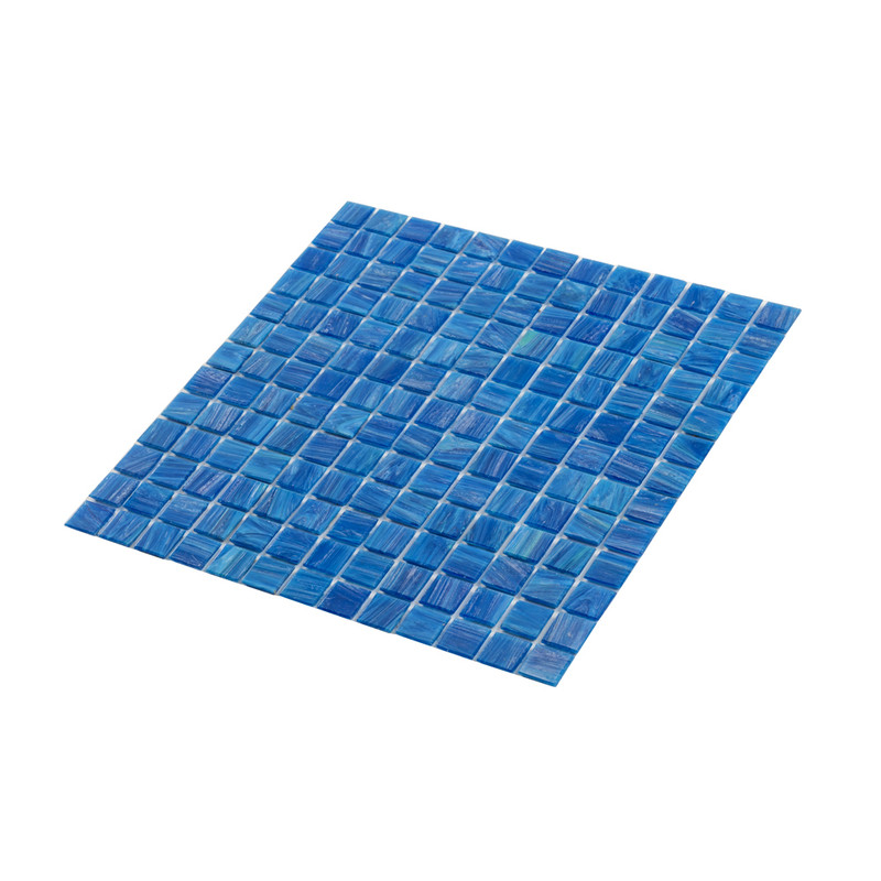 Celestial 12 in. x 12 in. Glossy Trypan Blue Glass Mosaic Wall and Floor Tile (20 sq. ft./case) (20-pack)