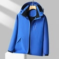 thumbnail image 3 of YLSDY Mens Rain Coats Windbreaker Hooded Jackets Lightweight Casual Zip up Travel Jacket Waterproof Outdoor Hiking Camping Blue XXXXL, 3 of 5