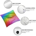 thumbnail image 6 of Acheng Pillow Case LGBT Gay Pride Throw Pillow Covers Cushion Cases Farmhouse Modern Decorative Pillowcases for Sofa Bed Couch ,Abstract Rainbow Sequins  2 pcs White, 6 of 7