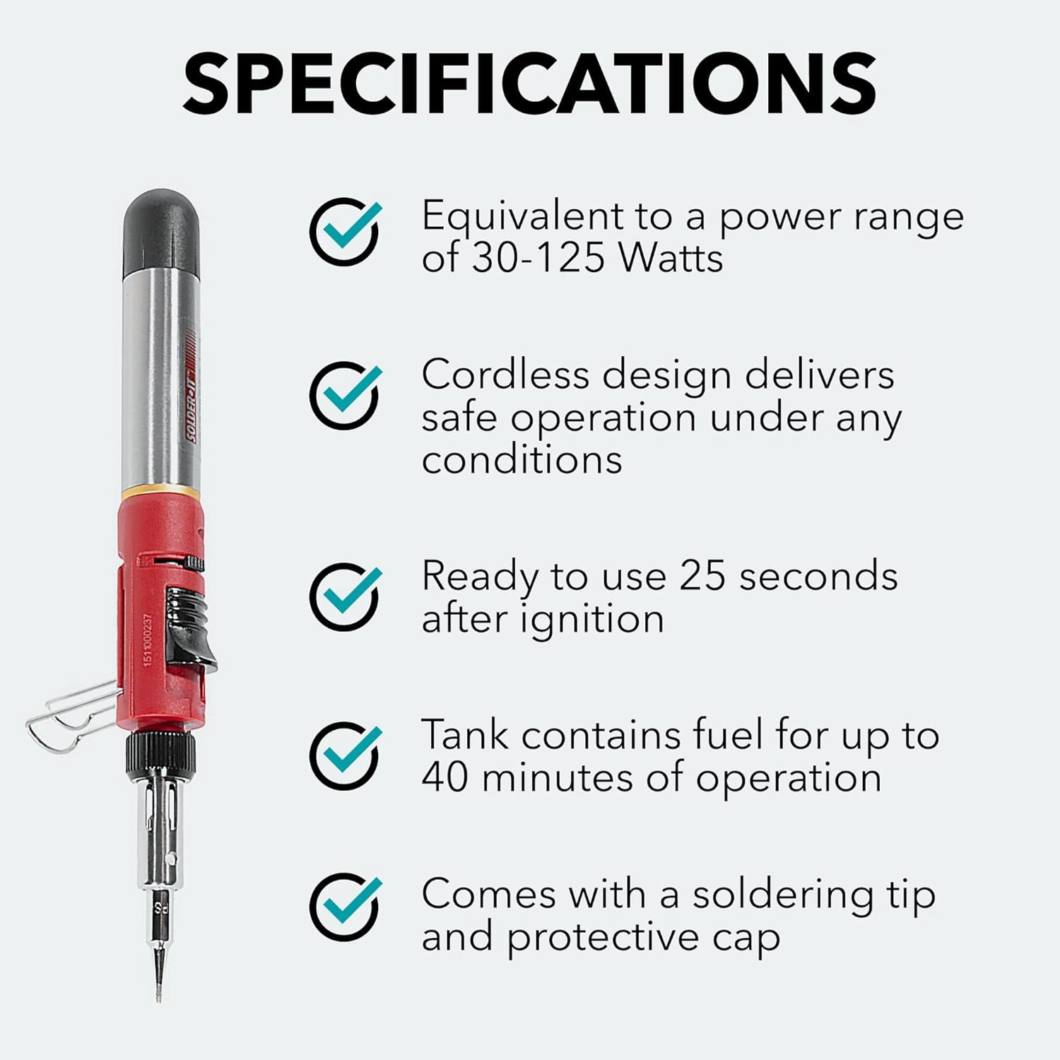 Solder-It SolderPro 150 Soldering Iron Kit (PRO-150K) | Multi-Function Butane Heat Tool with Tips and Case | Cordless and Portable Soldering Gun | Home Improvement Tools and Soldering Kit Essential