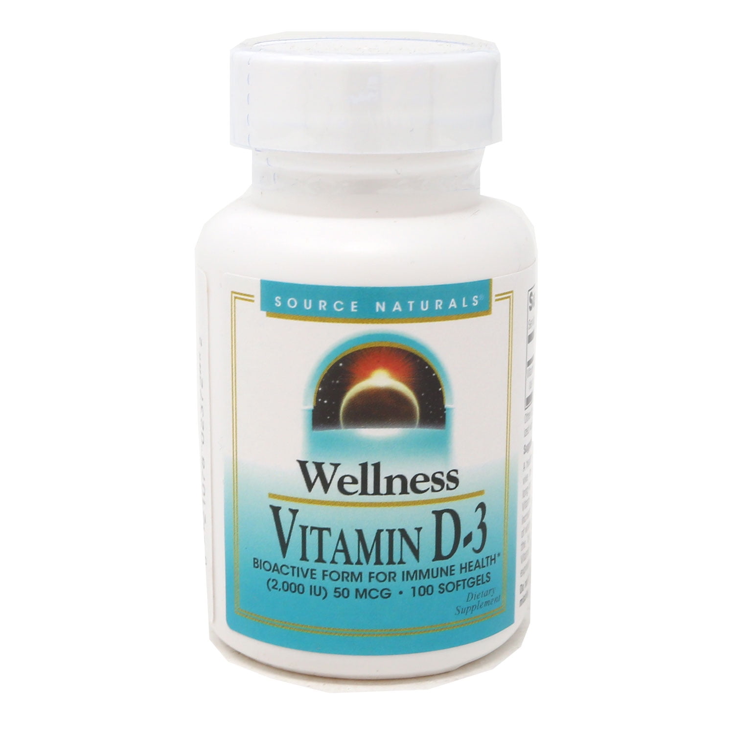 Wellness Vitamin D-3 2000 IU By Source Naturals - 100 Softgel