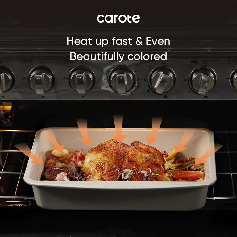 Carote 9-Piece Nonstick Bakeware Set, Gray & Khaki photo 7