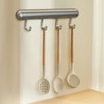 thumbnail image 3 of Wall Mount Kitchen Utensil Holder | No Drill Adhesive Hanger for Spoons & Spatulas | Space Saving Aluminum Storage Rod with 20ML Glue | 10kg Capacity, 3 of 5