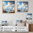 thumbnail image 4 of Designart "Artful Sky View of Clouds II" Landscapes Framed Wall Art - White Clouds Entryway Framed Wall Art Print, 4 of 6