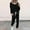 Black#womens jogging suits, variant on Womens Sweat Suits and Jogger Sets Sweatsuit Lounge Set Long Sleeve Crewneck Fall Outfits Sets Solid Tracksuits with Pockets 2025