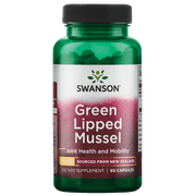 Swanson Premium New Zealand Green Lipped Mussel Capsules, 500mg, 60 Ct