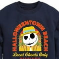 thumbnail image 3 of The Nightmare Before Christmas - Halloween Town Beach Local Ghouls Only - Toddler And Youth Crewneck Fleece Sweatshirt, 3 of 5